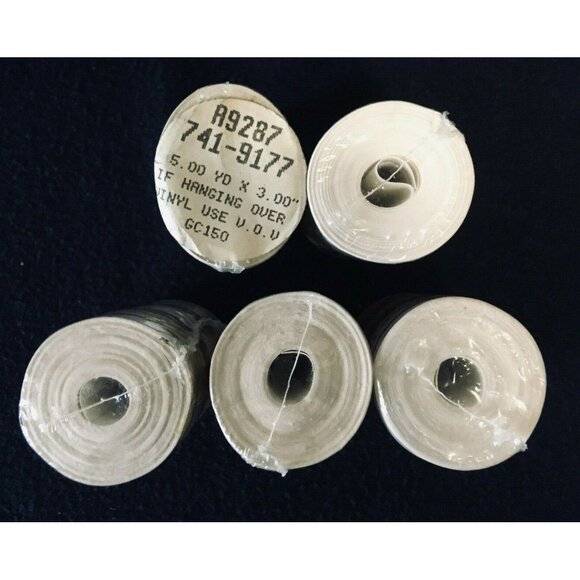 VTG 5 Rolls Rope Wallpaper Border Faux Victorian White Gold Retro Mixed15 f.* 3" - Picture 2 of 3